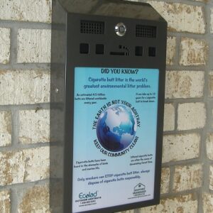 Outdoor Ashtray - Wall Mount with Poster
