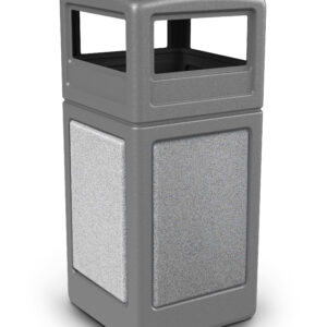 Waste Container with Dome Lid - StoneTec Panel