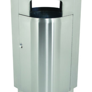 Stainless Steel Waste Container - Leafview1 40 Gallon