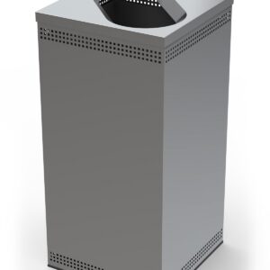 Open-Top Waste Container in Stainless Steel